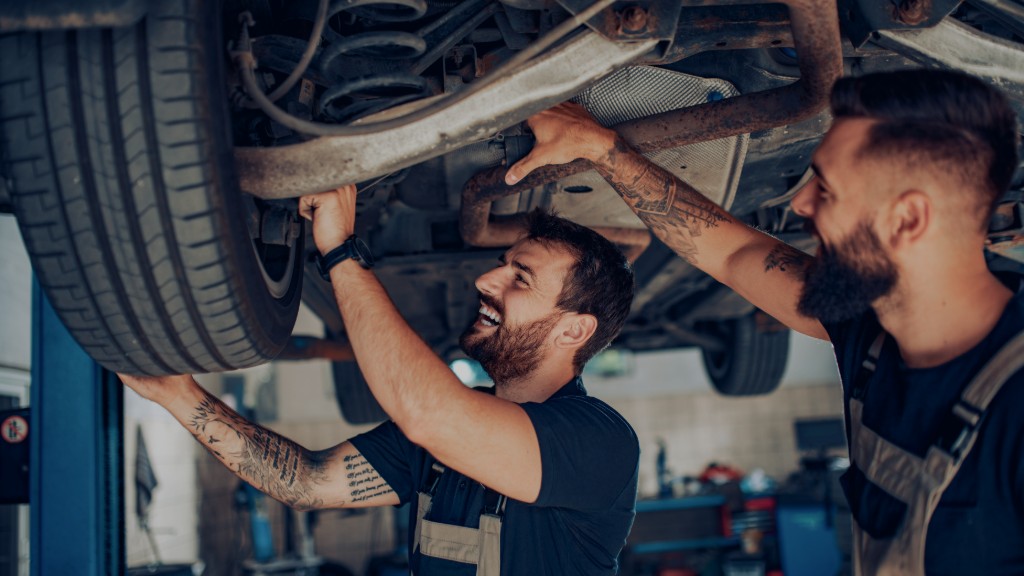 DVSA approved MOT test being carried out at Bath Road Garage Stonehouse